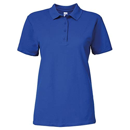 Image of Gildan Softstyle Womens/Ladies Short Sleeve Double Pique Polo Shirt (L) (Royal)