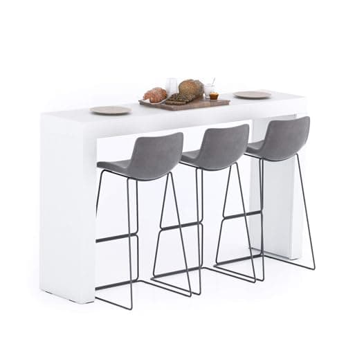 Image of Mobili Fiver, Evolution High Table 180x40, White, Made In Italy