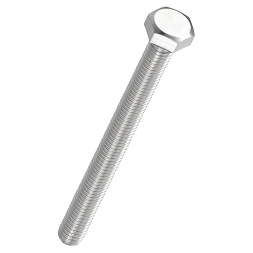 Image of Kozelo 10 Pcs Hex Head Screws Bolts - [M5-0.8x55] 304 Stainless Grade A2-70 Steel Fully Threaded Hex Tap Metric Hexagon Head Machine Bolts Right Hand External Hex Drive, Silver