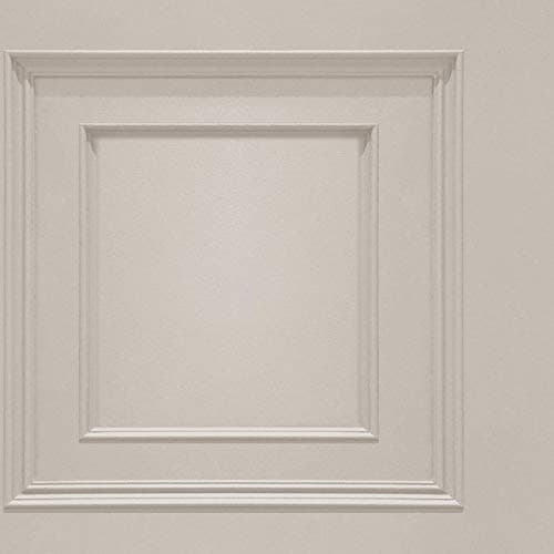 Image of Oliana Wood Panel Effect Wallpaper Cream