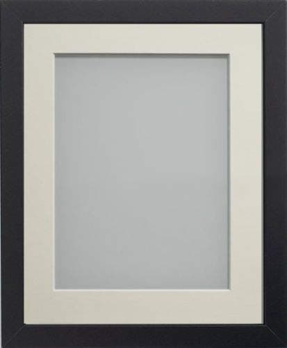 Image of Frame Company Allington Black 14x11 inch Frame With Ivory Mount For Image A4 *Choice of sizes* Fitted with Real Glass