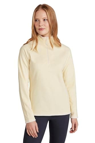 Image of Mountain Warehouse Montana Womens Microfleece - Breathable Ladies Sweater, Quick Drying Pullover, Warm Fleece Jacket, Half Zip - Spring Summer, Travelling Yellow Women's Size 10