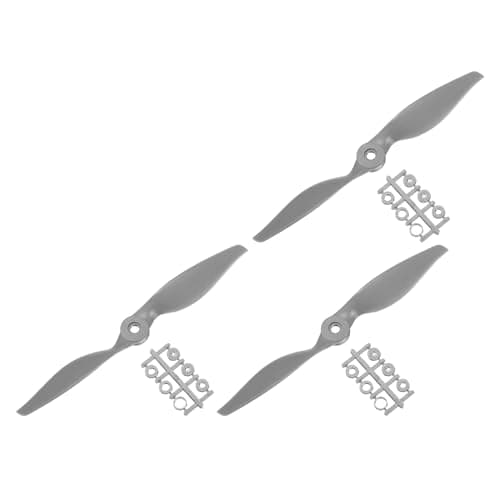 Image of sourcing map 3Pcs 12x6 Inch Propeller RC Propellers 2-Vane Blades Props Gray with Adapter Rings for RC Airplane Aircraft Prop Replacement
