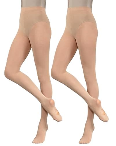 Image of Silky Dance 2 Pairs Ballet Convertible Tights (Age 7-9) (Light Suntan)