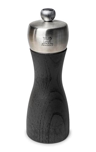 Image of Peugeot - Fidji Pepper Mill - Adjustable Grinder - Wood and Stainless Steel - 15 cm - Graphite