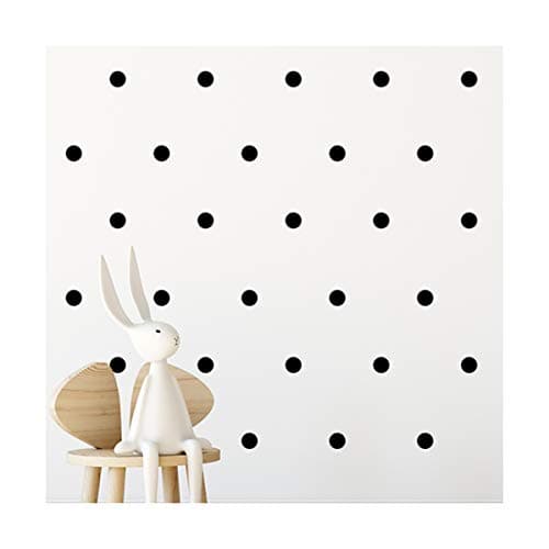 Image of StickerDeen | Polka Dot Circles Round Shape Style Decoration Removable Wall Art Vinyl Decal Stickers | (Pack of 112) (Black)