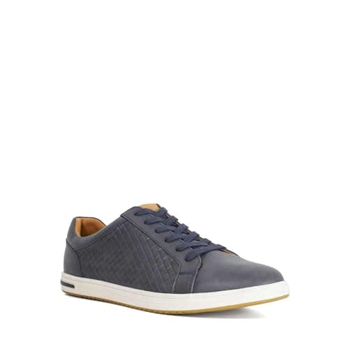Image of Dune London Mens TEZZY Weave Lace-Up Weave Trainers Size UK 10 Navy