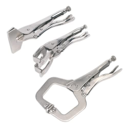 Image of Sealey Ak67 C-Clamp and Welding Clamp Set 3Pc