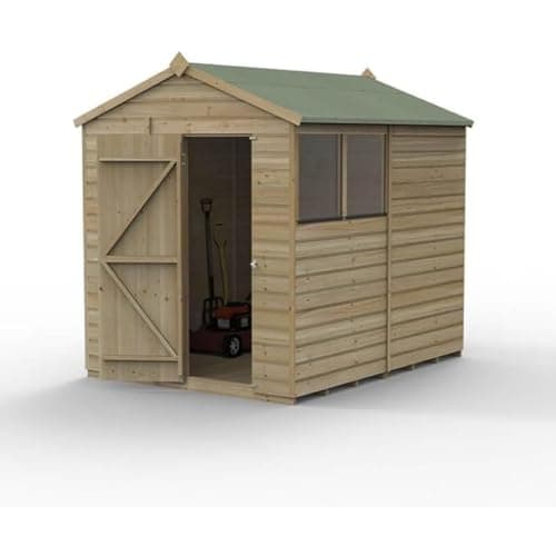 Image of Forest Garden Beckwood 6x8 Apex Shed | 2 Windows|25 Year Anti-Rot Guarantee