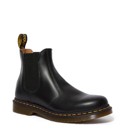 Image of DR MARTENS Unisex 2976 Boots, Black Smooth, 8 UK