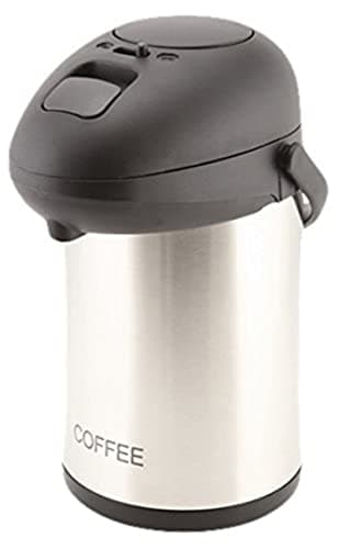Image of Genware NEV-V7251COFFEE Coffee Vacuum Pump Pot, Stainless Steel, Unbreakable 2.5 L