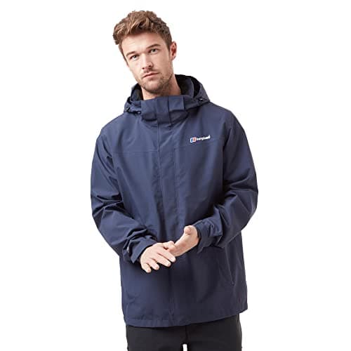 Image of Berghaus Men's Maitland GORE-TEX IA Waterproof Jacket with 3-in-1 Compatibility, Mens Raincoat, Men's Hiking & Outdoor Recreation Clothing, Blue, XXL