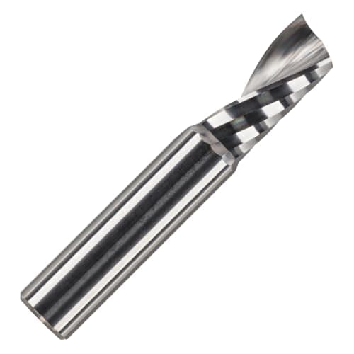 Image of Rennie Tools - 8mm Cutting Diameter x 22mm Flute x 8mm Shank Single Flute (O Flute) Solid Carbide Up Cut Spiral Router Cutter Bit For ACM Aluminum Acrylic PVC MDF Plastic Endmill/End Mill