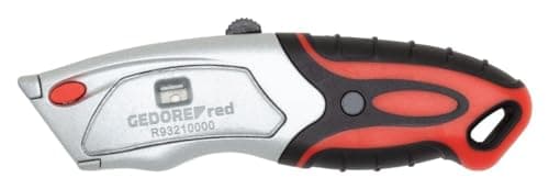 Image of GEDORE Red Professional Aluminium Cutter Knife with 5 Replacement Blades and Quick Change Mechanism