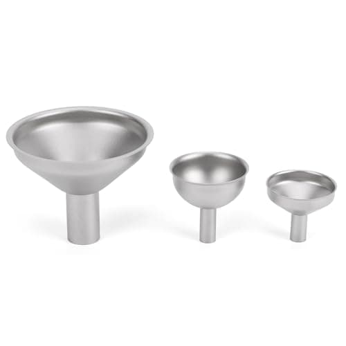 Image of Generic Kitchen Ti Funnel Durable Portable No-Spill Metal Refilling Tool for Liquids Oil Wine for On-The-Go Use (TA6373S+TA6373+TA6373L)