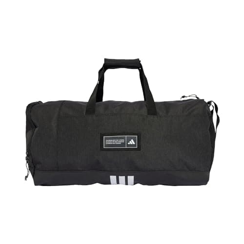 Image of adidas Unisex 4ATHLTS Duffel Bag Medium, Black/White, One Size