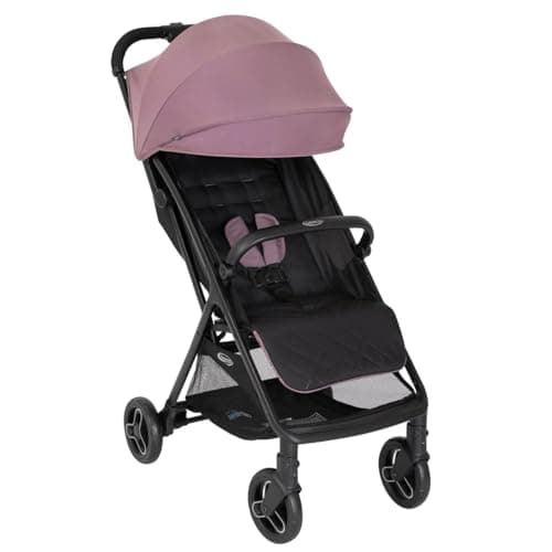 Image of Graco Myavo Compact Stroller/Pushchair with Raincover - Suitable from Birth to Approx. 4 Years (0-22kg). Lightweight at only 5.8kg with a one-Second, one-Hand fold, Mulberry Fashion