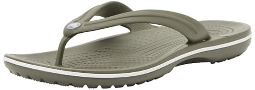 Image of Crocs Unisex Adult, Crocband Flip, Dusty Olive, 7 UK Men/ 8 UK Women