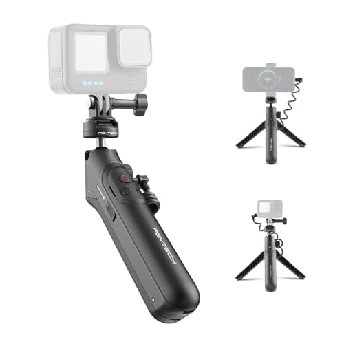 Image of PGYTECH CapLock MantisPod Power, Battery Grip Handle Mount for Gopro, 5000mAh Power Stick for Gopro 13/12/11/10, Charging Selfie Vlog Attachment Tripod Action Camera and 1/4" Adapter