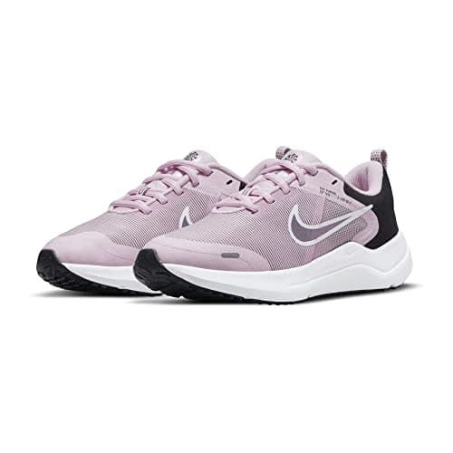 Image of NIKE Unisex Kids Downshifter 12 Sneaker, Pink Foam Flat Pewter Black, 5.5 UK