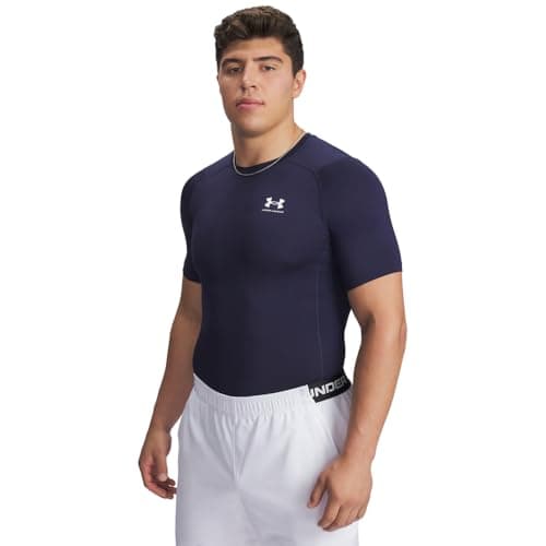 Image of Under Armour Mens UA HG Armour Comp SS, short-sleeved sports t-shirt for men, comfortable and lightweight gym clothes for workouts