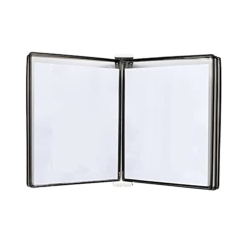 Image of BTYQKZVPM Wall Mounted Poster Flip Book Display, File A3 Display Wall Folder, A3 [16.53inch×11.69inch] 10 Pockets(Black)