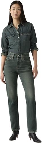 Image of Levi's Women's Jeans 501 High Rise, Straight Fit, Blue (Verdant Ventures), W32/L30