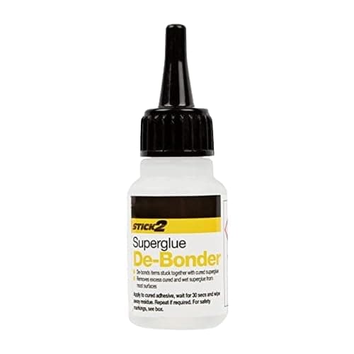 Image of Everbuild Superglue De-Bonder, 20ml, Clear, Bottle, Fast Acting, Works on Glass, Plastic, Rubber, Brick, Stone, Wood and Laminates, Can Be Used on Skin