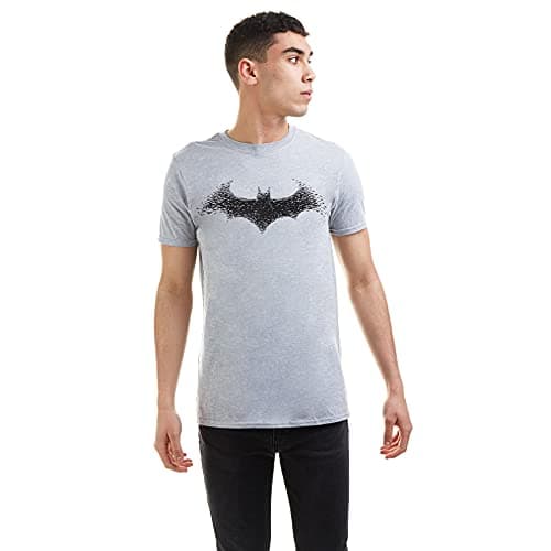 Image of DC Comics Men's Batman Bat Logo T-Shirt, Heather Grey, X-Large