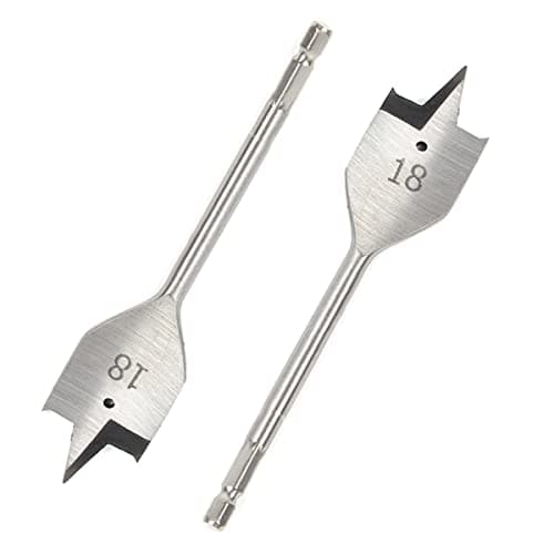 Image of SagaSave 18MM High Speed Carbon Steel Paddle Flat Bit,Woodworking Spade Drill Bit for Wood,Soft & Hardwood,Gypsum Board,Clinker,Foam Box-1PCS Silver