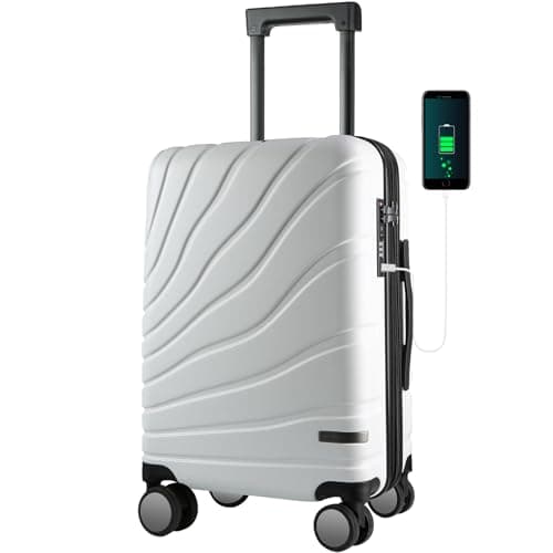 Image of VANKEAN Rolling Laptop Bag Women Men, Travel Backpack with Wheels for Men Women, Wheeled Backpack Laptop Trolley Bag 20 Inch Waterproof Rolling Rucksack Suitcase Office Travel Business，White