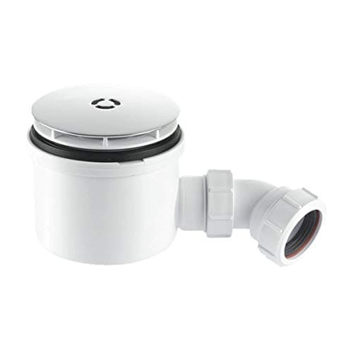Image of McAlpine ST90CP10-HP2 Hi-Flow Shower Trap 1.5" for 90mm Shower Trays, Chromed Flange