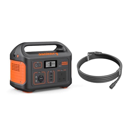 Image of Jackery Explorer 500 Portable Power Station, 518Wh Battery, 500W AC Output, Solar Generator with 5m Extension Cable