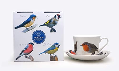Image of CHINA CAVE Garden Birds Breakfast Cup and Saucer Free UK delivery