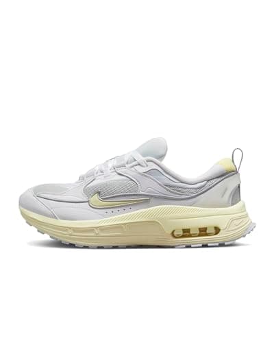 Image of NIKE Air Max Bliss Next Nature Women's Shoes FD9861-100 White/Pure Platinum/Yellow (UK Footwear Size System, Adult, Women, Numeric, Medium, 6)