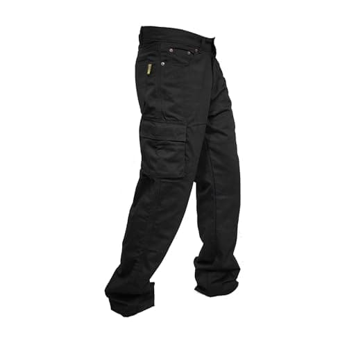 Image of Rider Protec® Men's Motorcycle Jeans Aramid Protective Linning Motorbike Cargo Pants Riding Pants with Removable Armour Biker Trousers for Men Black