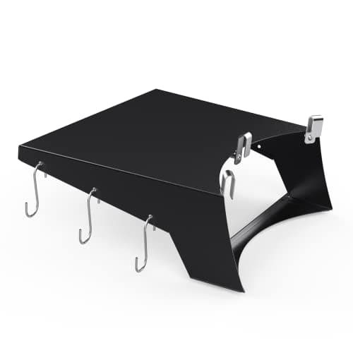 Image of onlyfire BBQ Side Table, Grill Table Shelf for 57cm Weber Master-Touch & Kettle Charcoal Grill, Weber Kettle Grill accessories