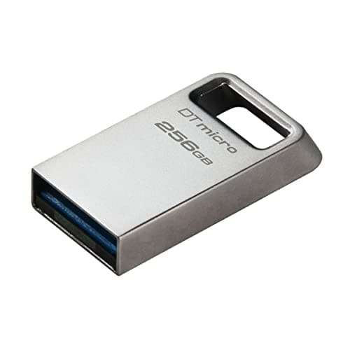 Image of Kingston DataTraveler Micro USB Flash Drive 256GB 200MB/s Metal USB 3.2 Gen 1 - DTMC3G2/256GB