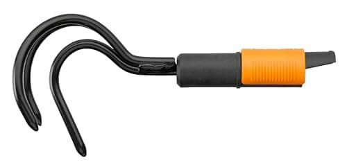 Image of Fiskars QuikFit Grubber, Tool Head, Length: 33 cm, Width: 9 cm, Carbon steel Tines, Black/Orange, 1000685