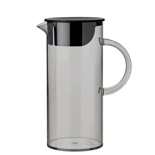 Image of Stelton EM77 Jug with Lid 1.5L, Smoke - Elegant Tall EM Jug, Designed by Erik Magnussen, Perfect for Chilling Drinks & Cooling Water, Stylish Dining Table Serveware