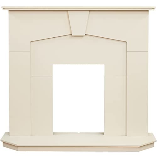 Image of Adam Abbey Fireplace in Stone Effect, 48 Inch