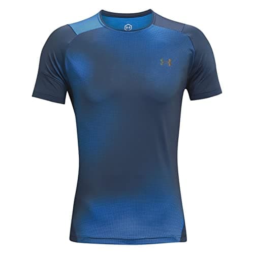 Image of Under Armour Mens HeatGear Rush 2.0 Short Sleeve Per T-Shirt Blue S