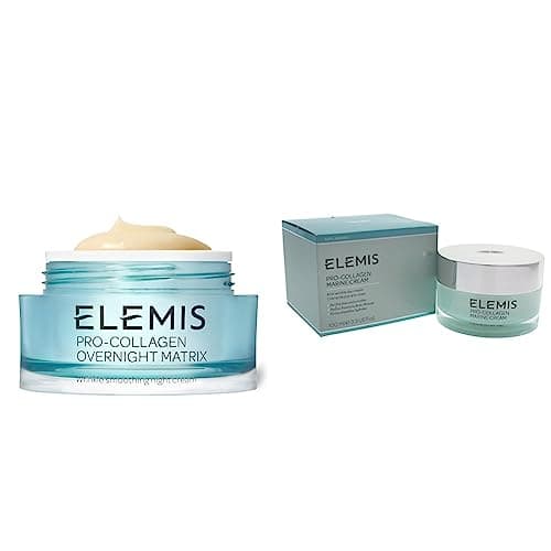 Image of ELEMIS Pro-Collagen Overnight Matrix, Pro-Collagen Night Cream with Drone Peptide Technology to Smooth & Pro-Collagen Marine Cream, Anti-Wrinkle Face Cream, 3-in-1 Smoothing Face Moisturiser 100ml