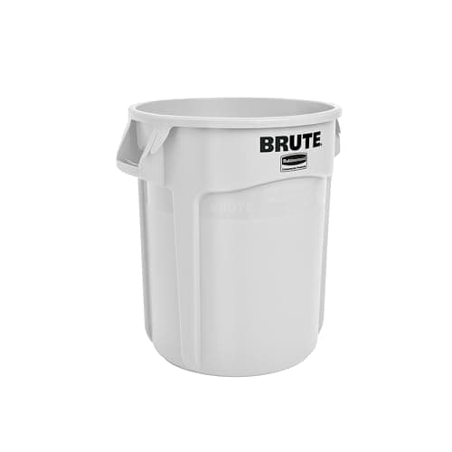 Image of Rubbermaid Commercial Products Brute Vented Container | Heavy-Duty Plastic Waste Bin | 38 l, White