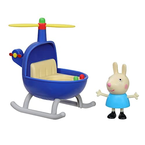 Image of Peppa Pig Peppa's Adventures Little Helicopter Toy Includes 3-inch Rebecca Rabbit Figure, Inspired by The TV Show, for Preschoolers Ages 3 and Up