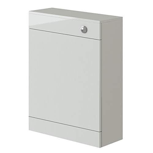 Image of VeeBath NMWC62 Sphinx/Sobek Back to Wall BTW Bathroom Toilet WC Concealed Cistern Furniture Unit-600 x 200mm, High Gloss White (Flat Pack)