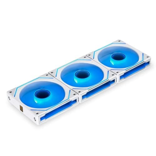 Image of Lian Li UNI FAN SL-INF Reverse Blade ARGB 120mm Triple Fan Pack – White – Infinity Mirror RGB – Includes Controller – 2100RPM