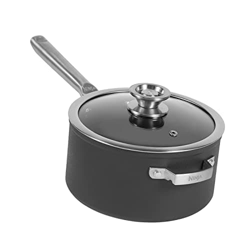 Image of Ninja Foodi Zerostick Stackable Sauté Pan, 20 cm, [C50220EU], Hard Anodised Aluminium, Nestable, Non-Stick Coating, Induction-Compatible, Dishwasher-Safe