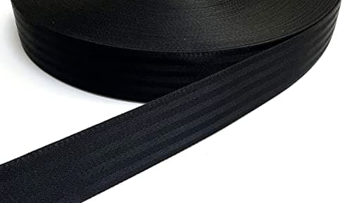 Image of 50mm Herringbone Webbing Heavy Duty Strap For Backpacks Belts Handles Bags Straps Dog Leads (2 Metres, Black)