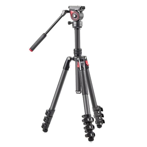 Image of Kenro Professional Travel Video Tripod with Fluid Head - KENVT105